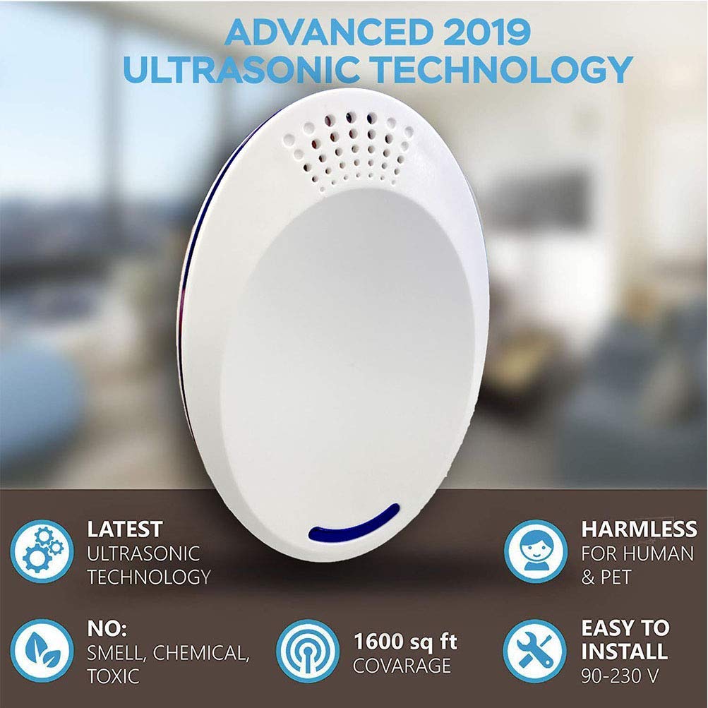 Ultrasonic Pest Repeller(2 Pack), Pest Control Ultrasonic Repellent, Electronic Repellant - Bug Repellent for Ant, Mosquito, Mice, Spider, Roach, Rat, Flea, Fly: Industrial & Scientific