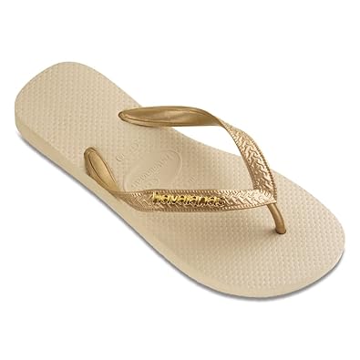 havaianas top logo metallic gold