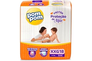 Fralda Pom Pom Protek Proteção de Mãe Jumbo XXG 18 Unidades