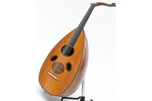 Iraqi Floating Bridge Oud with Cedar top & Selected Walnut wood with Ebony pegs Arabic Oud Soft case & rishas included