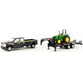 ERTL Ford F350 Pickup and Tractor Toy Set - 1:32 Scale - Includes John Deere Tractor Toy, Ford F350 Pickup Truck Toy and Gooseneck Trailer - 17.25 x 3.2 x 4.5 inches - Ages 3 Years and Up