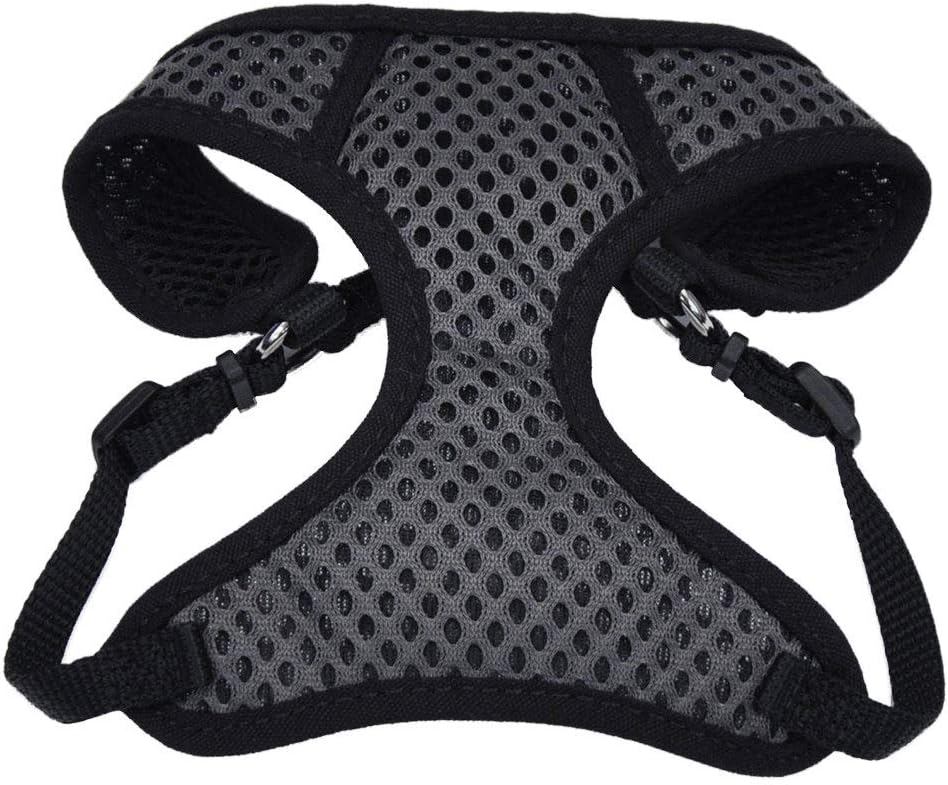 Coastal Comfort Soft Sport Wrap Adjustable Dog Harness, Grey with