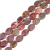 GEM-insid Picasso Jasper Gemstone Loose Beads Natural Energy Power Beads for Jewelry Making 13x18mm Smooth Oval 15"