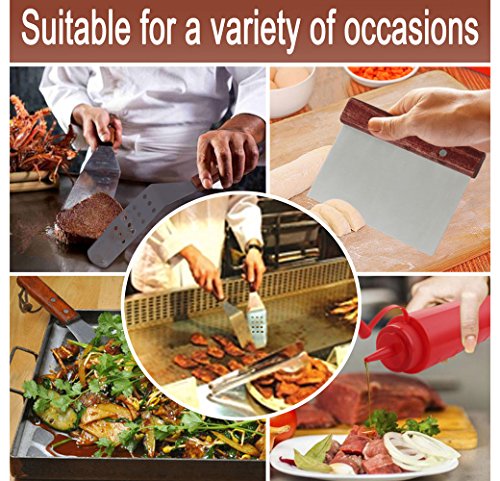 grilljoy Birthday Gift with Gift Wrapping Box for Man Woman - 6pcs Griddle Accessories, Heavy Duty Stainless Steel Griddle Grill Cooking Tool Kit, Perfect for Flat Top Cooking Tailgating