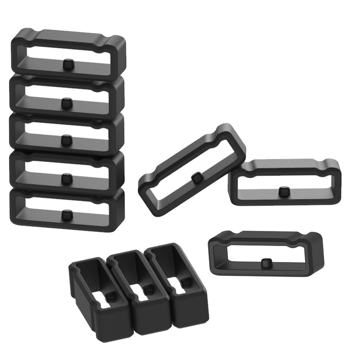 Replacement Secure Rings Compatible with Suunto Core/9 baro/Spartan Ultra HR/Spartan Sport/Sport Wrist HR Smartwatch Strap Bands Silicone Connector Keepers Fastener Ring Holders Loop