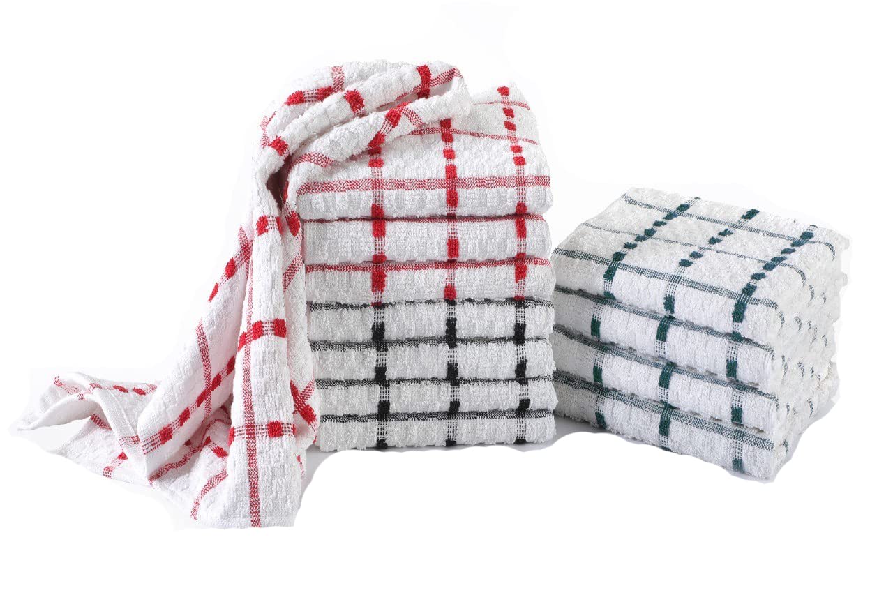 KB Tradax Tea Towels – 100% Cotton Kitchen Tea towels Super Absorbent & Quick Drying Hotel Quality Kitchen Towels Set | 65 x 40 cm - Machine Washable for Everyday (Pack of 2)