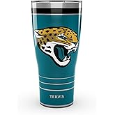 Tervis Traveler NFL Jacksonville Jaguars - MVP Triple Insulated Tumbler Travel Cup Keeps Drinks Cold & Hot, 30oz, Stainless Steel