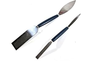 2pc Leaf and Square Small Tool Set Plastic Handles Plaster Filling Work BL017
