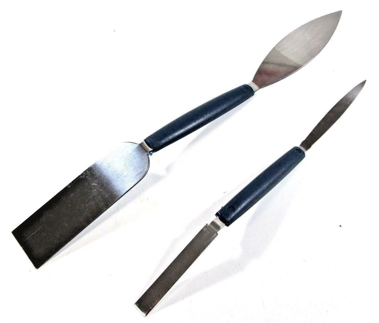 2pc Leaf and Square Small Tool Set Plastic Handles Plaster Filling Work BL017