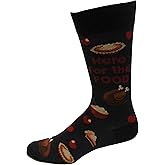 Hot Sox Men's Here for the Food Crew Sock 1 Pair, Denim Heather, Men's 10-13