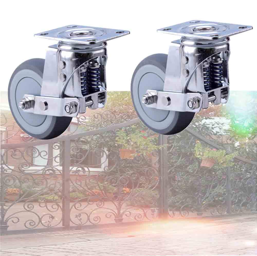 Buy Hyfeng (3/4/5inch) Spring Loaded Swivel Caster with Brake,Gate