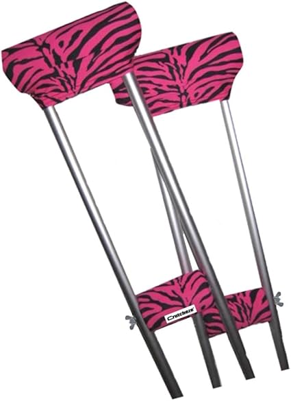 Amazon Com Crutcheze Pink Zebra Underarm Crutch Pad And Hand Grip