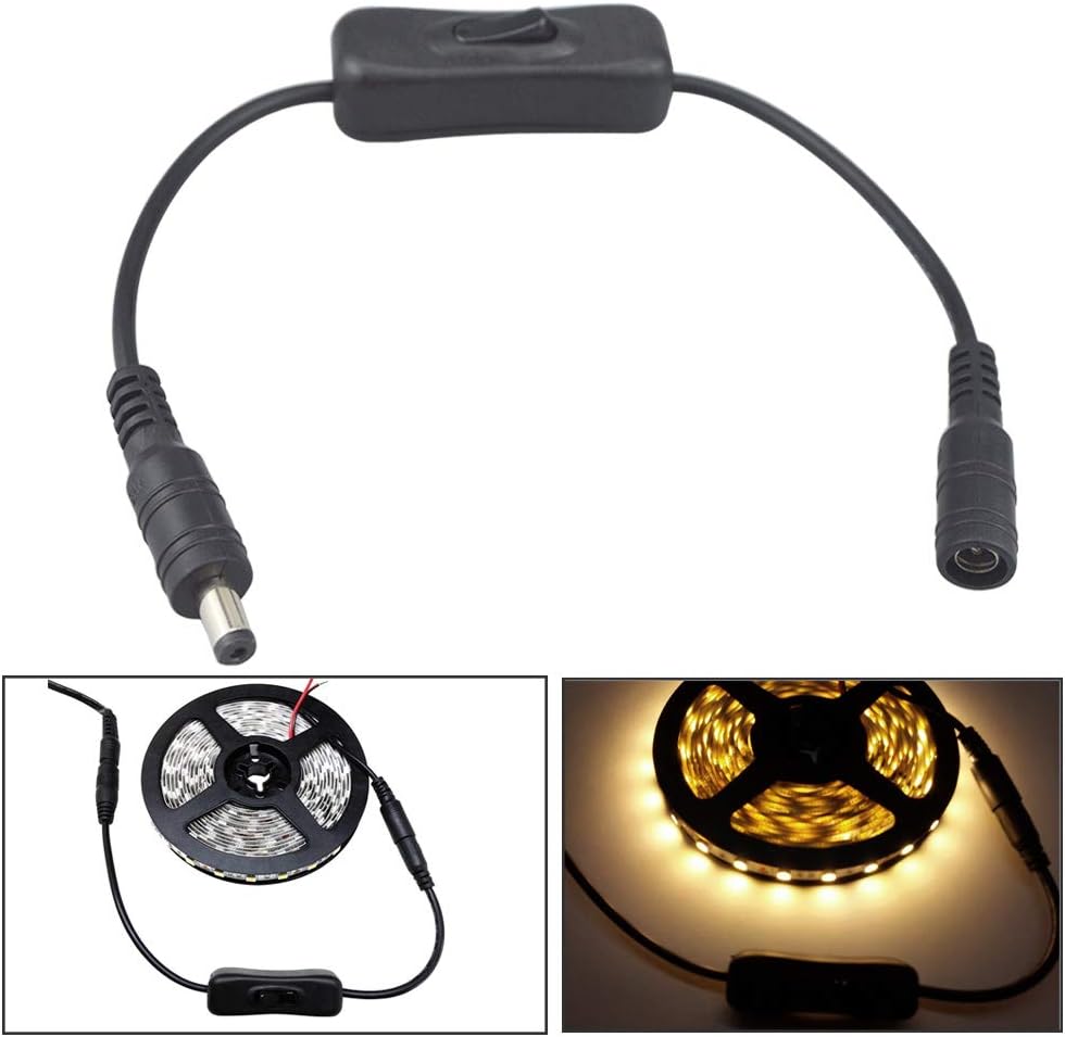 QitinDasen 5Pcs Premium DC Power Switch Cable, Inline Toggle Switch Extension - Image 4