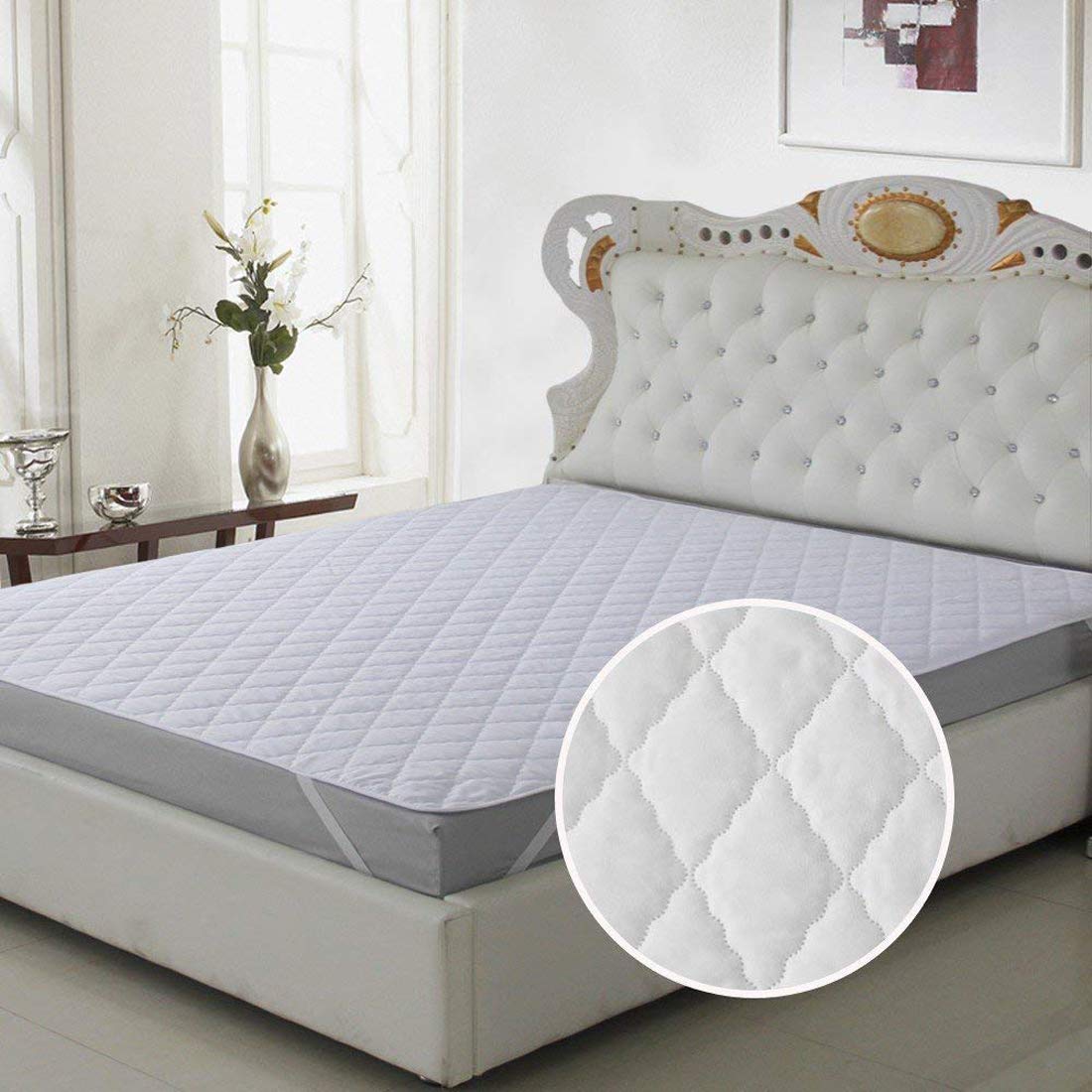 Buy MOONLIFE Soft & Cozy Quilted Mattress Protector (Polycotton, King
