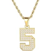 MIMITLTY Bling Number necklace for mens,Athletes Stainless Steel Personalized Jersey Number Pendant Chain for Womens Baseball/Basketball/Sport Team Inspiration Jewelry with Gift Box
