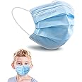 FriCARE Kids Face Masks Made in USA, 3-Ply Disposable Mask for Children, ASTM Level 3 Medical Grade, FSA/HSA Eligible, Breathable & Comfortable for Allergy/Sun Protection, 50 Pack Blue