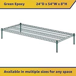 Zedfire 24" x 54" x 8" Green Epoxy Wire Storage