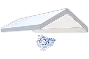 BENEFIT-USA BenefitUSA 10'x20' Carport Replacement Canopy Garage Top Tarp Shelter Cover, Canopy ONLY (Bungees)