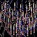 Falling Rain Lights 11.8 inch 8 Tube 192 LEDs, Meteor Shower Lights Waterproof, Icicle Snow Fall String Cascading Lights, Christmas Lights for Holiday Party Wedding, Garden Decoration (Colorful)