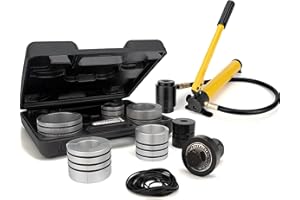 Gelessy Hydraulic Exhaust Pipe Expander 1-5/8" to 4-1/4", 10 Ton Hydraulic Pump with 4 Foot High Pressure Hose, Exhaust Pipe 