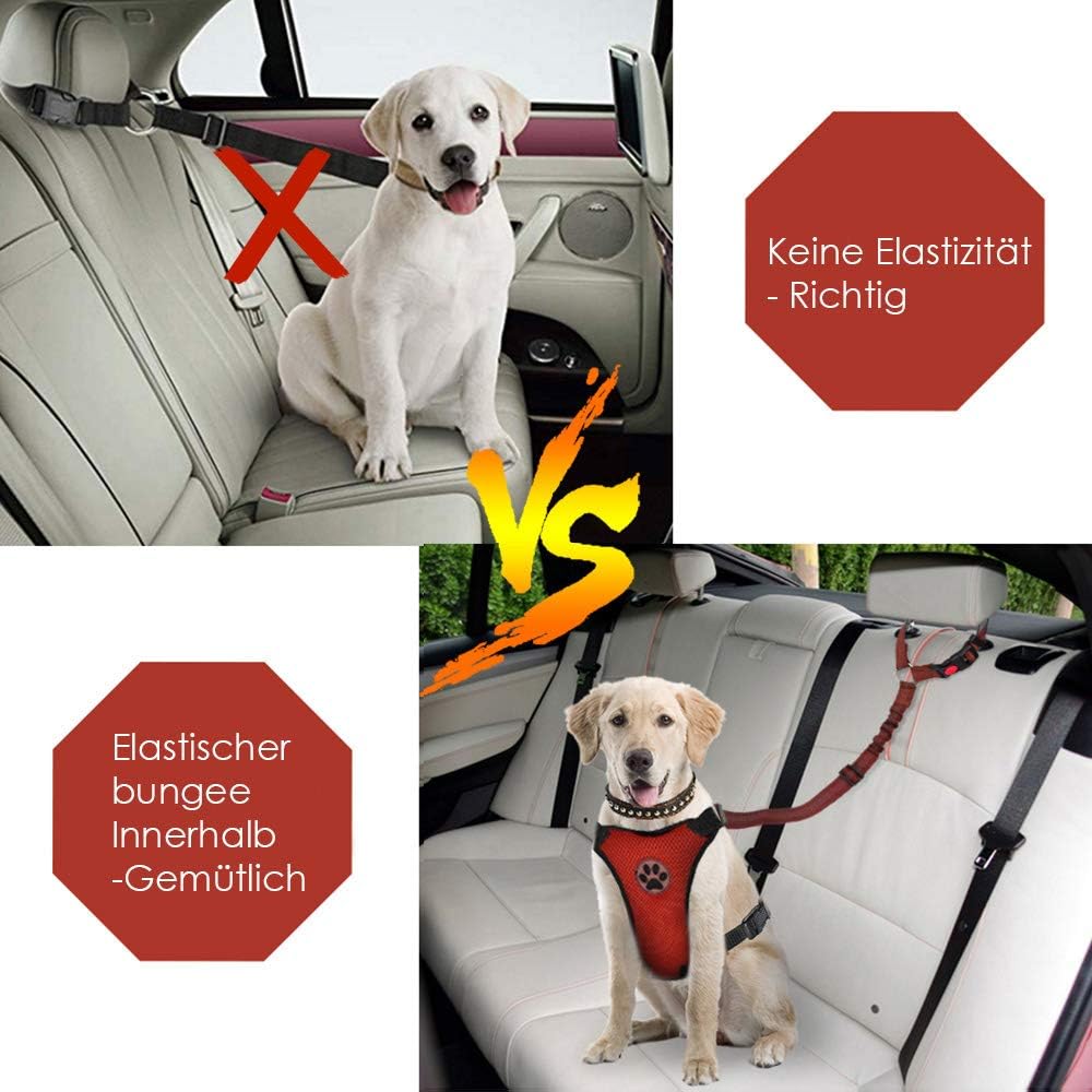 Ceinture de sécurité SlowDog pour Chien Paquet de 2 Ceintures Ajustables avec Reposetête pour Ceinture de sécurité SlowDog pour Chien Paquet de 2 Ceintures Ajustables avec Reposetête pour