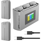 YATEOO Intelligent Battery 2400mAh(2-Pack) with Bi-Directional Fast Charger for DJI Mini 4K/Mini2/Mini 2 SE/Mini SE (2 Pack Battery with A Charger)