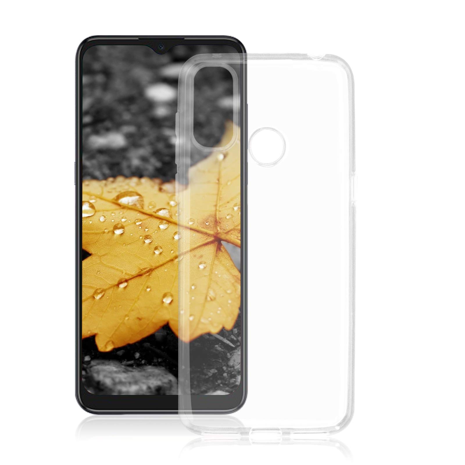 ROVLAK Case for Alcatel 1L 2021 Clear Ultra Slim Case Anti Yellowing Soft TPU Silicone Anti-Fingerprint Cover+Shockproof Case Full Body Protection for Alcatel 1L 2021 Smartphone