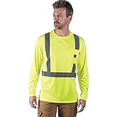 Walls Mens Hi-vis Ansi II Long Sleeve Safety T-Shirt