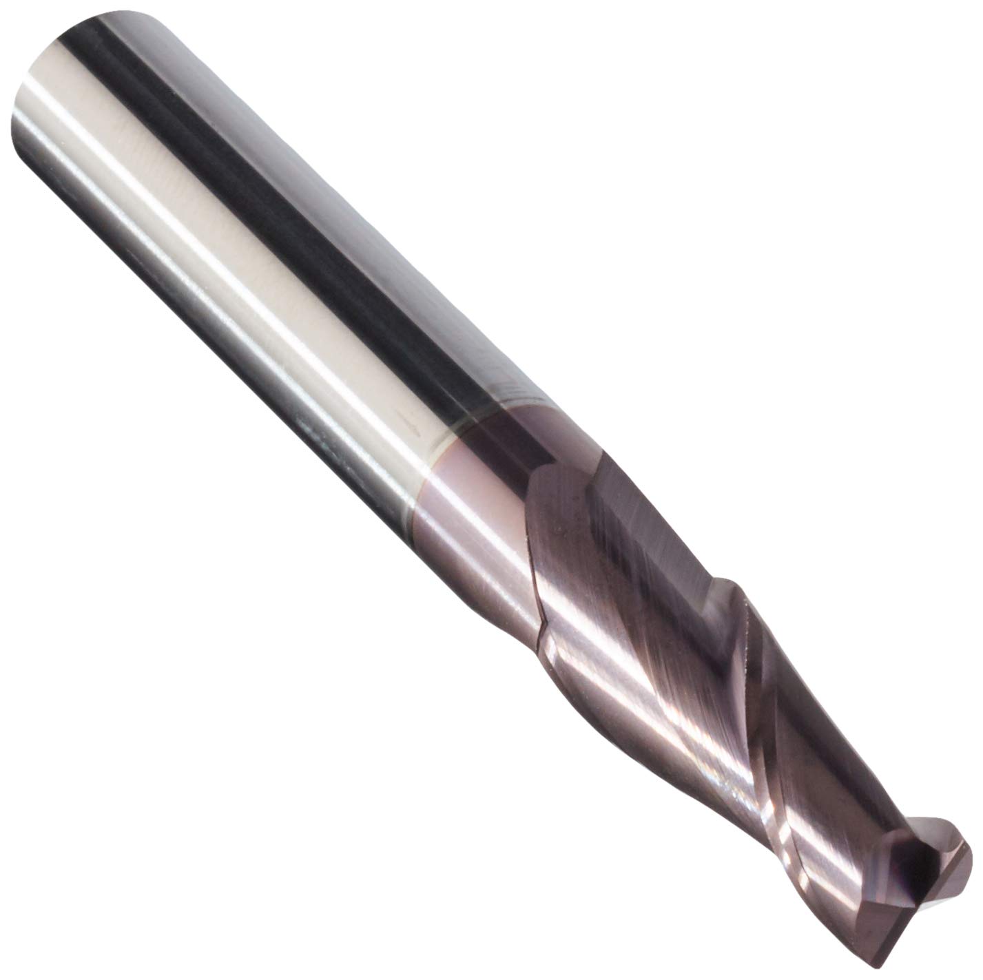 2 mm solid carbide end mill, 2 cutting edges, Helix 35, triple cutting edge.