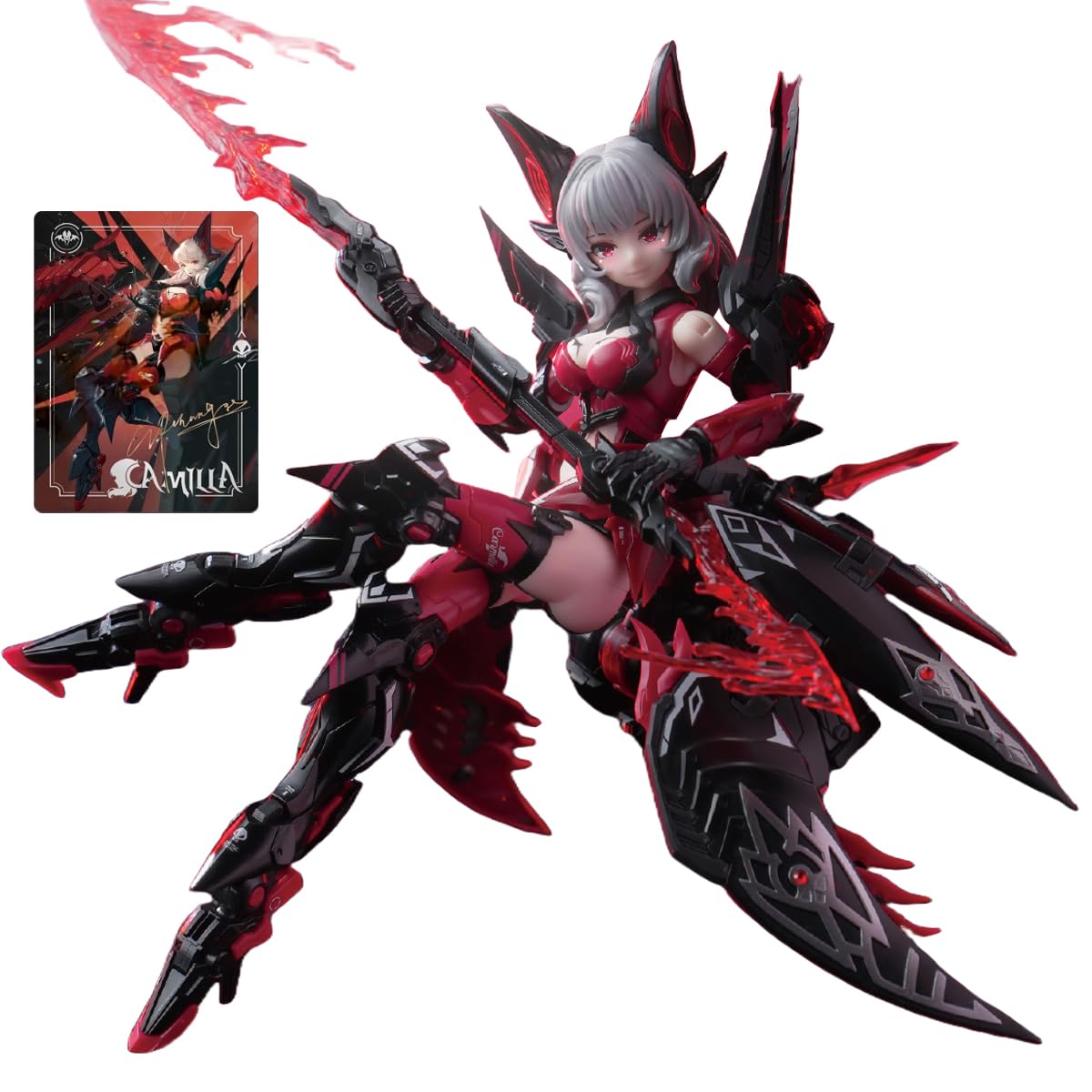 HiPlay E-Model Plastic Model Kits: Endless Night Camilla Collector's Version, A.T.K Girl, Mecha Musume, Anime Style 1:12 Scale Collectible Action Figures EM2023006YC