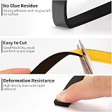 Yotache Draught Excluder Tape 2 Rolls 12mm x 6mm x 4m Black Foam Seal view 6