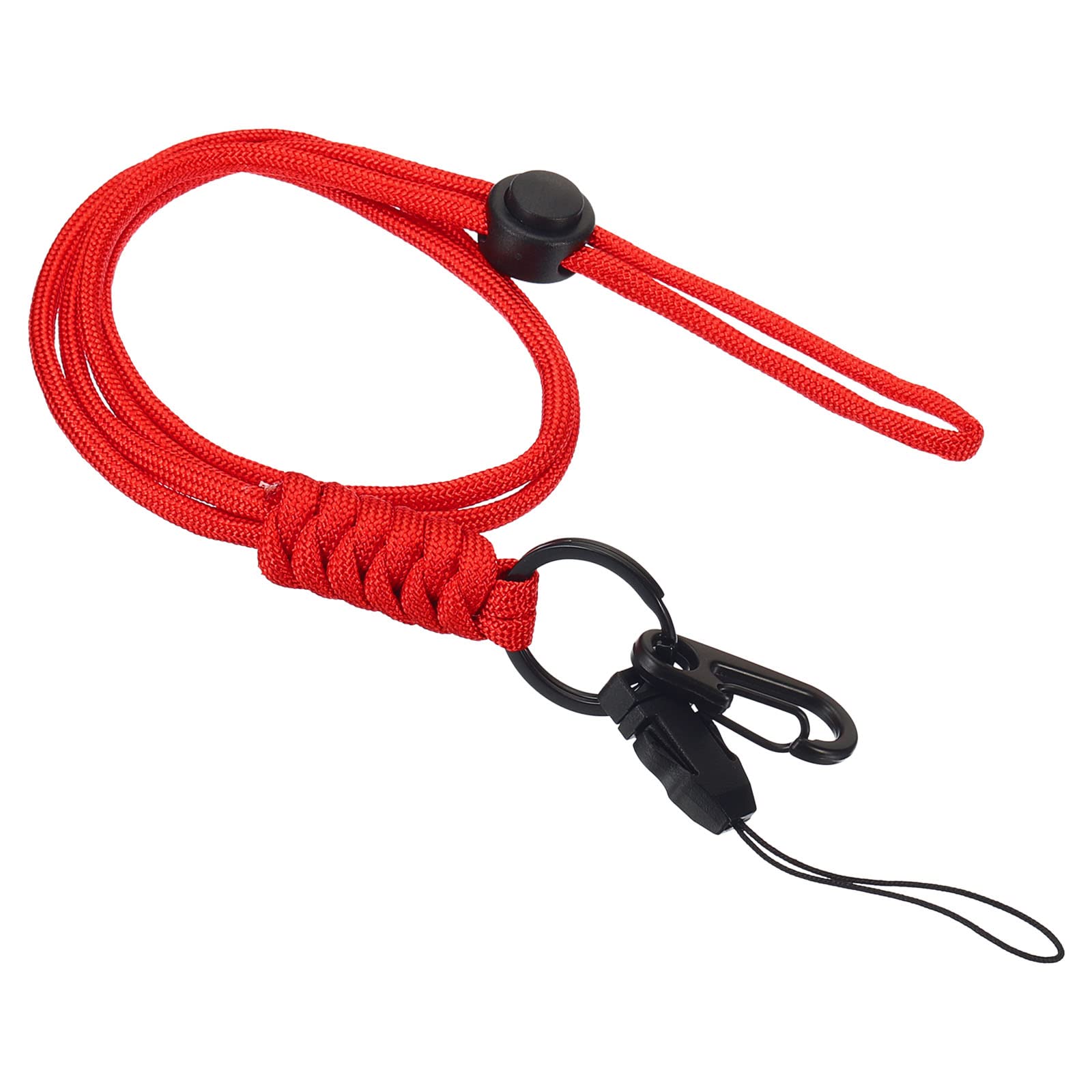 PATIKIL Neck Lanyard with Hook, Badge Lanyards Adjustable Long Strap ID Card Holder Keychains for Badge Holders, Red