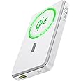 Baseus Magsafe Portable Charger for iPhone, 10,000mAh 15W Magnetic Power Bank, Qi2 Certified Fast Charging Wireless Battery Pack, 22.5W USB-A & 20W USB-C for iPhone 16/15/14/13/12, 2025 Version, White