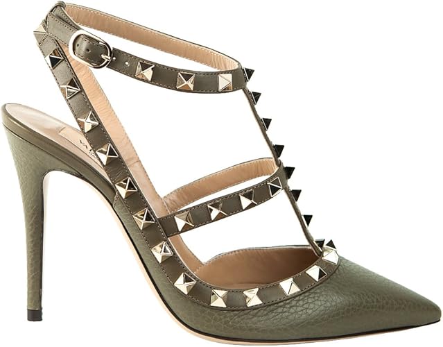 VALENTINO Rockstud Army Green 100mm Ankle