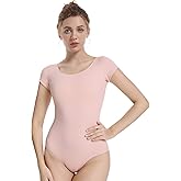 Spoxiyue Women's Team Basic Short Sleeve Leotard for ballet Adult Gymnastics Bodysuit dance clothing