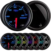 thumbnail image 2 of GlowShift 7 Color Turbo Boost/Vacuum Gauge - 30 PSI Mechanical Gauge Kit | 52mm Black Smoked Lens 2 of 9