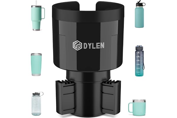 DYLEN Cup Holder Expander with Expandable Insert, Fits 20 to 40 oz Bottles | Cup Holder Adapter Fits Owala Water Bottle 12/24