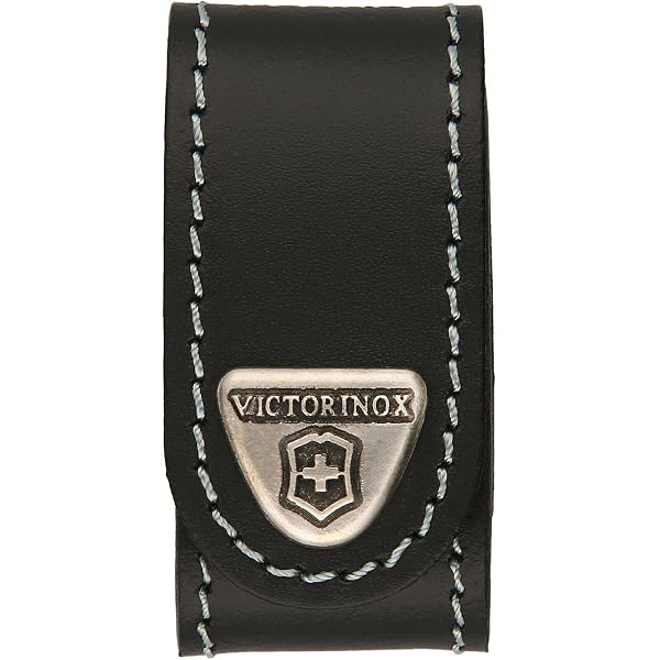 TUFF LUV Funda de cuero para llavero [compatible con Victorinox] [Small Classic SD, Mini-Champ] Funda de cuero para llavero, color negro, Black, S