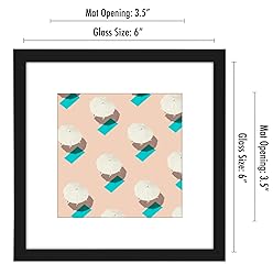 Americanflat 6x6 Picture Frame in Black - Use as