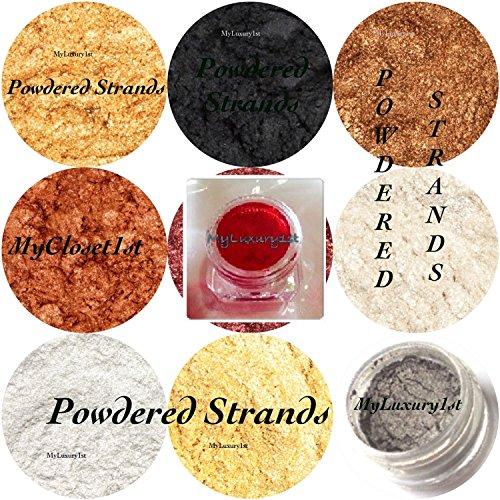 9 Sample Micas 3G Jars Each Powder Sparkling Shimmer Micas Soap Making Cosmetic Pigments Gold BLACK Bronze COPPER Red IVORY White YELLOW Silver Colorants