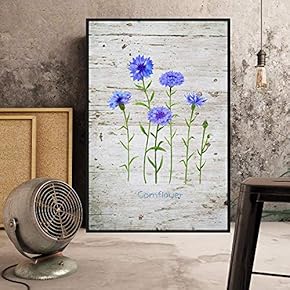 Floating Framed Canvas Wall Art for Living Room, Bedroom Plant Canvas Prints for Home Decoration Ready to Hang - 16x24 inches