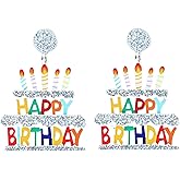Birthday Earrings Beaded Glitter HAPPY BIRTHDAY Letter Colorful Happy Birthday Cake Drop Dangle Earrings Birthday Party Jewelry Gifts for Women