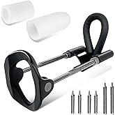 Male Extender Stretchcher Kit, Wearable Adjustable Traction Training Device Set, Male Extension Training Device, 3-Section Metal Extension Pole with 2psc Silicone Sleeves