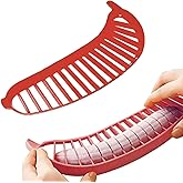 Jilivock Banana Slicer Cutter con 1 PCS Banana Cutter Slicer Practical Kitchen Tool(red)