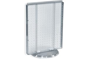 Azar Displays 700500-CLR Pegboard Counter Display, Clear Translucent Pegboard