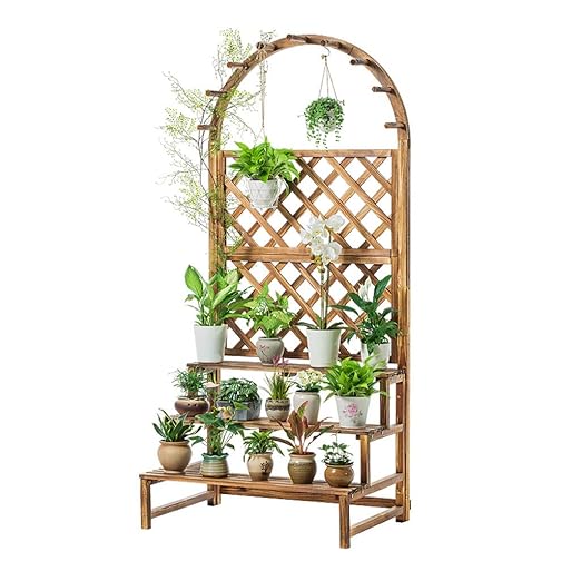 JKL-Soportes para Plantas Balcón Soporte de Flor Madera Maciza ...