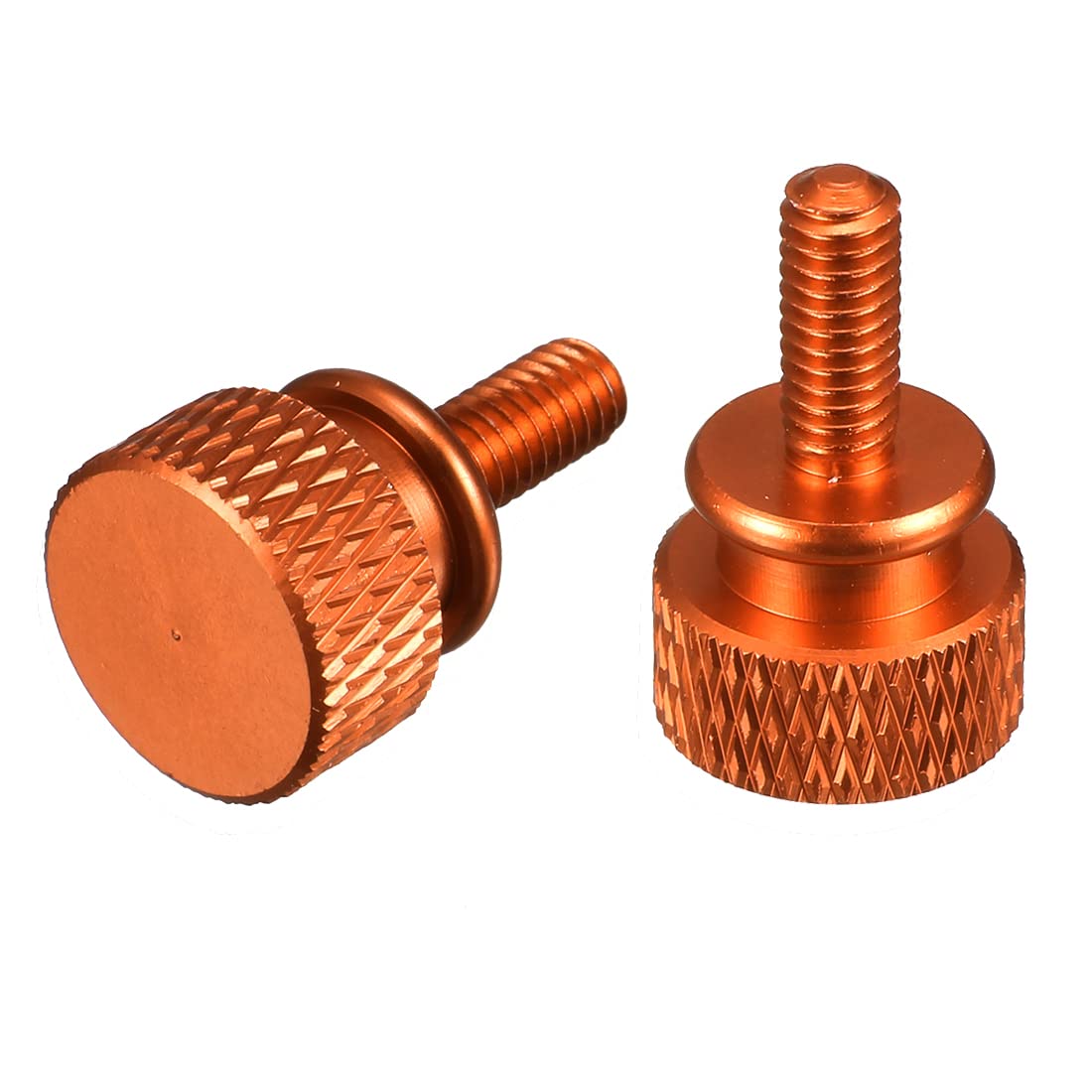 Sourcingmap Computer PC Case M4x10mm Shoulder Type Knurled Thumb Screw Orange 10pcs