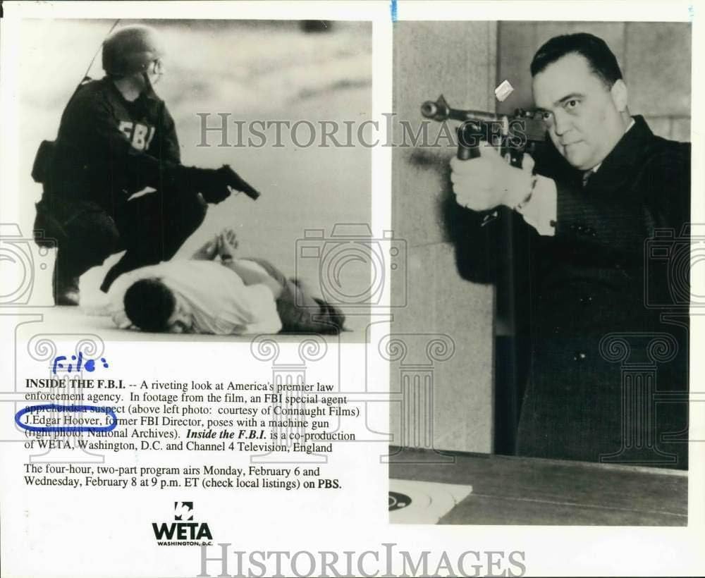 1995 Press Photo"Inside the F.B.I." - Legacy of J. Edgar Hoover on PBS
