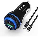 Cluvox Fast USB C Car Charger, 25W PPS PD&18W QC 3.0 Super Fast Automobile Charger Compatible for Samsung Galaxy S21/Note 20/