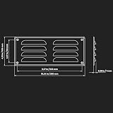 Repa Market 10 x 4 White Steel Air Vent Cover with Insect Screen view 2